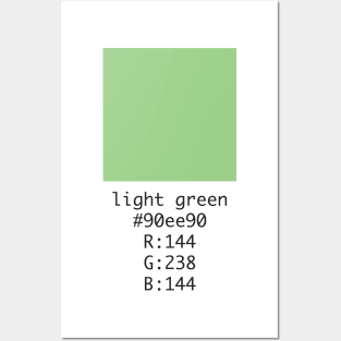 Light Green Hex and RGB Code Posters and Art